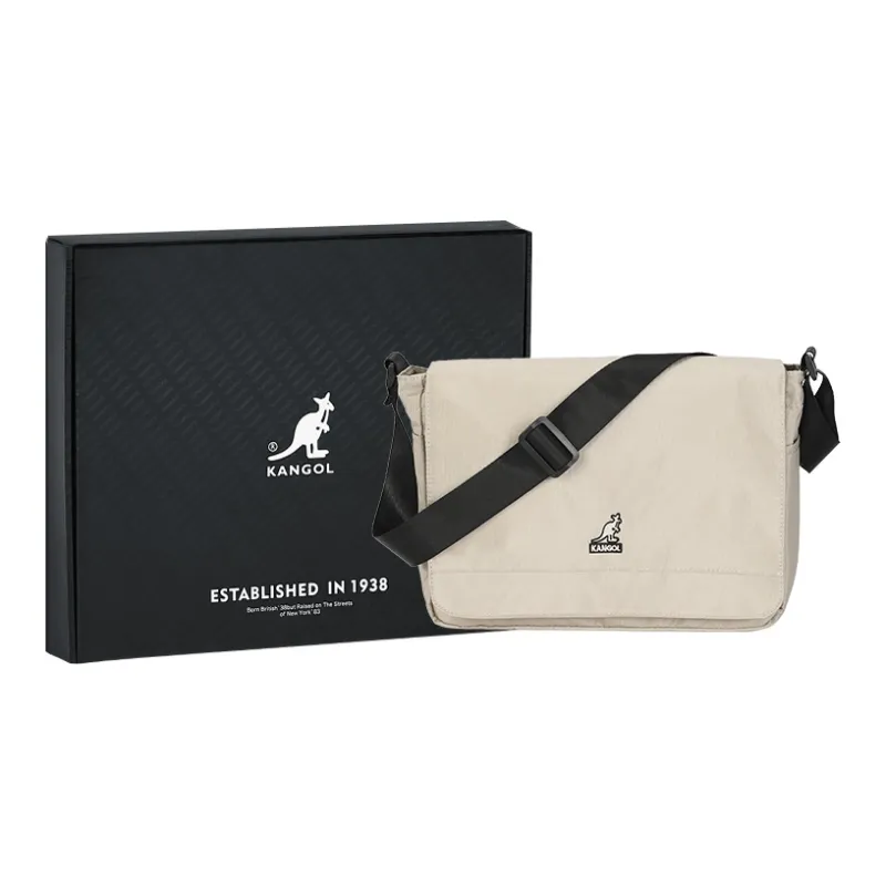KANGOL Fabric Messenger Bag, Crossbody Bag, Shoulder Bag Unisex Tricolor-2
