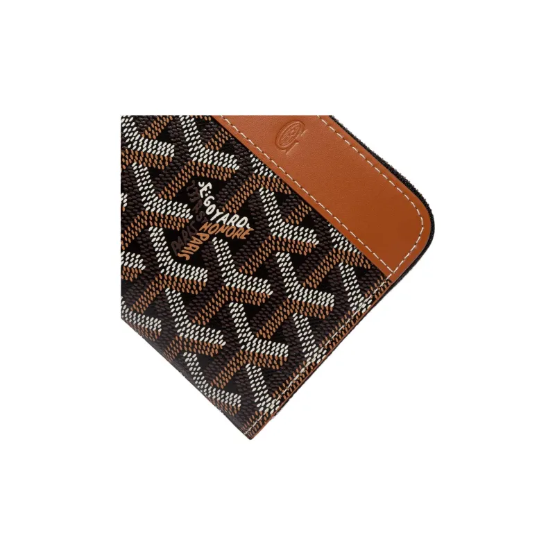 GOYARD MATIGNON Canvas With Leather Wallet Trumpets Unisex Brown-3