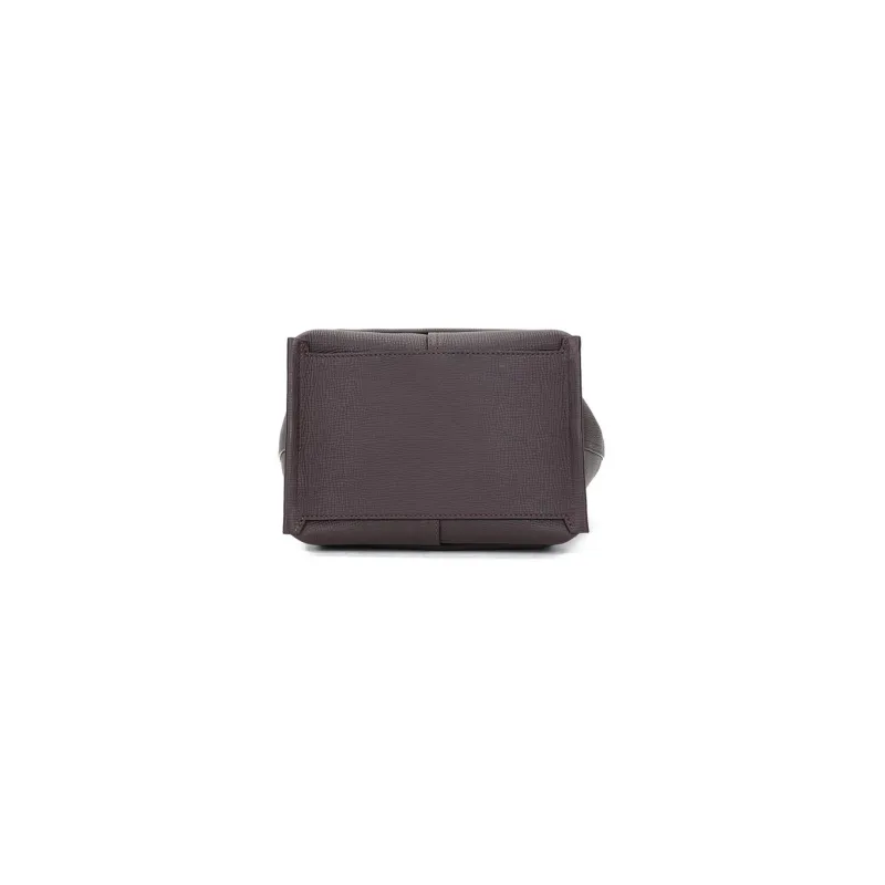 LONGCHAMP Mailbo Cow Leather Shoulder Bag, Crossbody Bag, Handbag Trumpets Women's Eggplant Purple-4
