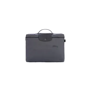 LONGCHAMP Le Pliage Green Recycled Canvas With Leather Trim Canvas Bag Handbag Briefcase Small Size Men's Graphite Gray