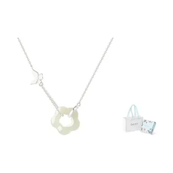 DAISY BEAUTY Hetian Jade Necklaces Pale Greenish White Jade Women's