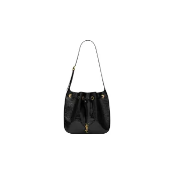 SAINT LAURENT PARIS Cow Leather Hobo Bag, Handbag, Shoulder Bag Women's Black