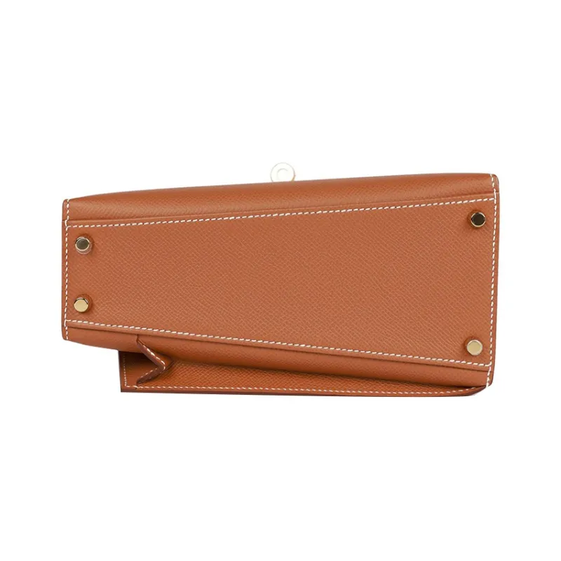HERMES Kelly Epsom Leather Kelly Bag Handbag Shoulder Bag Crossbody Bag Regular Women's 37 Gold Gold-8