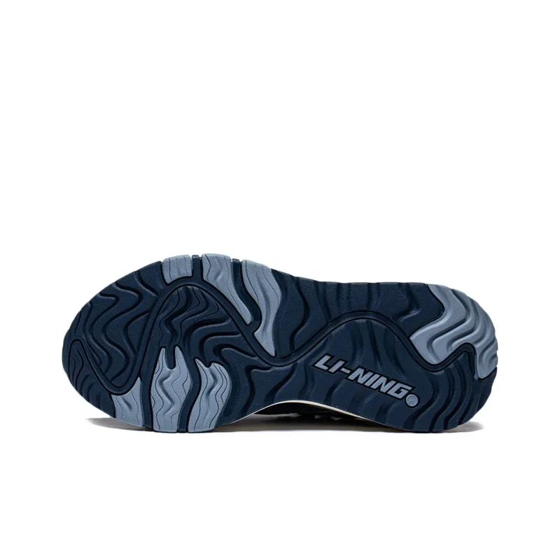 LiNing 001 Mountains And Seas Anti Slip Wear Resistant Low Top Sports Casual Shoes Women's Soft Gray Blue-5