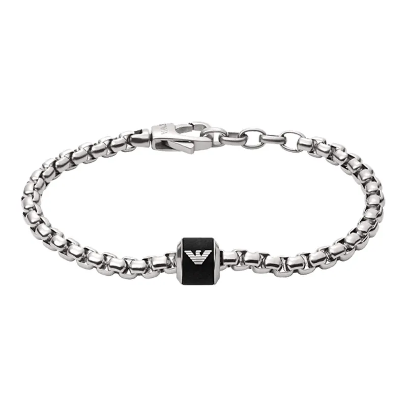 EMPORIO ARMANI Stainless Steel Bracelets Men's Black-0