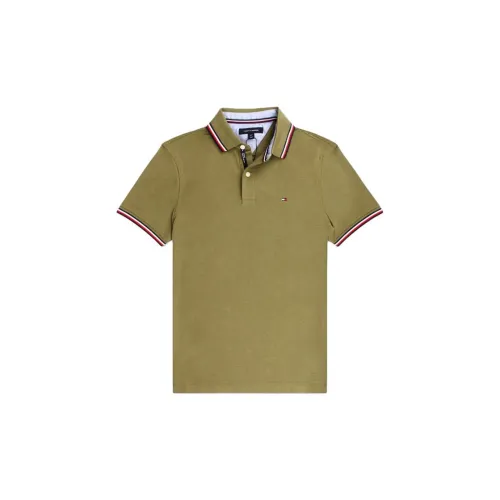 Tommy Hilfiger Polo Shirts Men Olive Green