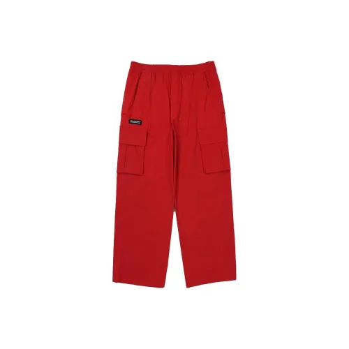 FILA Knitted Sweatpants Unisex Red