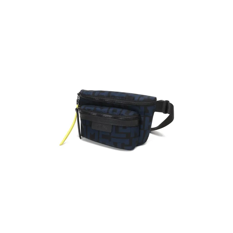 LONGCHAMP Le Pliage LGP Fabric Sling Bag, Crossbody Bag, Fanny Pack Women's Black & Blue-1
