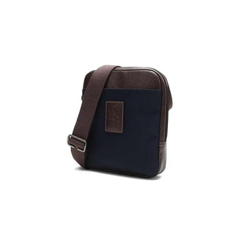 LONGCHAMP Boxford Cow Leather Trim Shoulder Bag Crossbody Bag Small Size Men's Blue-1