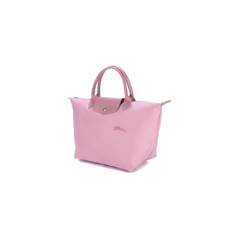 LONGCHAMP Le Pliage Green Canvas With Leather Trim Canvas Bag, Dumpling Bag, Handbag Medium Size Women's Pink-1