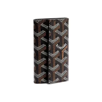 GOYARD SAINT-MICHEL Canvas With Leather Key Pouch Unisex Black