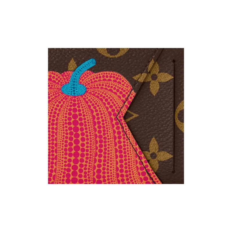 LOUIS VUITTON Lv X Yk Romy Card Holder Pumpkin Print-4