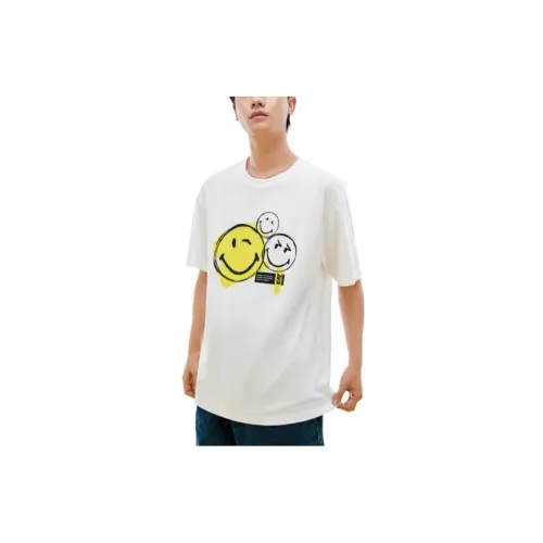 Smileyworld ANTA X SmileyWorld Co-brand T-Shirts Unisex White