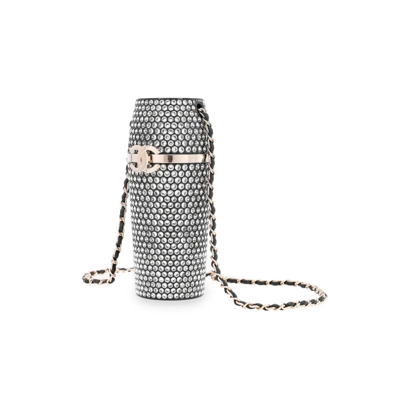 CHANEL Sheepskin Crossbody Bags Women's Silver-2