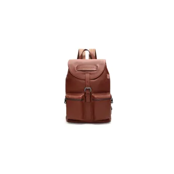 LONGCHAMP 3D Cow Leather Laptop Backpack Medium Size Women's Cognac