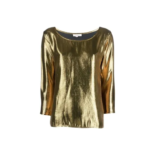 SAINT LAURENT Pre-Owned 1990s Long-sleeved Metallic Blouse