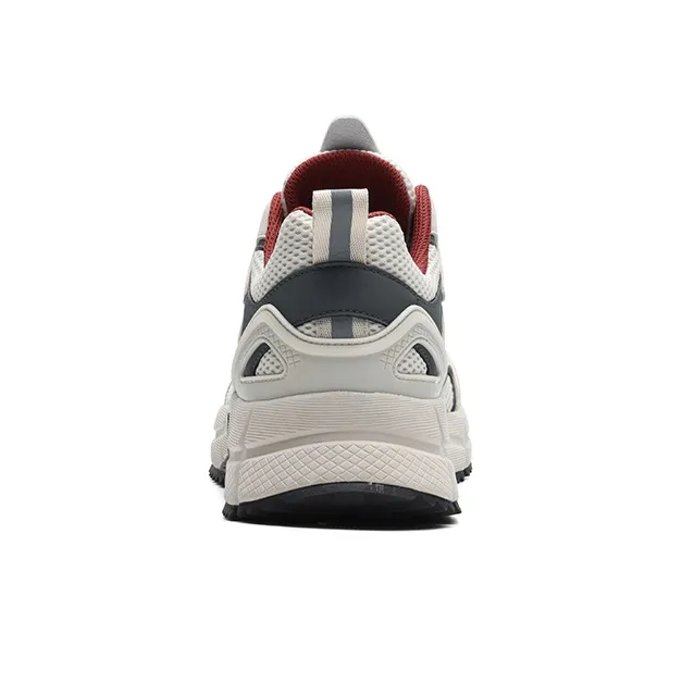 LOTTO Cushioned Wear-Resistant Slip-Resistant Low-Top Running Shoes Men's Oatmeal White-4