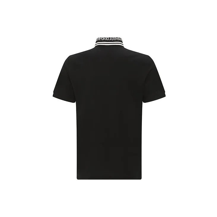 EMPORIO ARMANI SS23 Polo Shirt Men's Black-1
