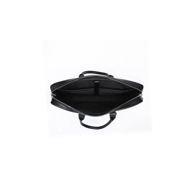 LONGCHAMP Le Foulonné Cow Leather Briefcase, Shoulder Bag, Crossbody Bag, Handbag Small Size Men's Black-5