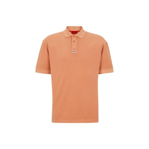 HUGO BOSS Polo Shirts Men Light Orange