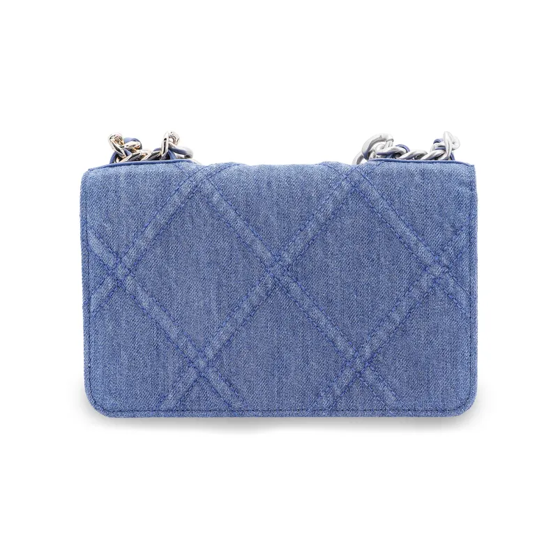 CHANEL 19BagWOC Denim Chain Bag, Shoulder Bag, Crossbody Bag, Wallet Women's Light Blue-3