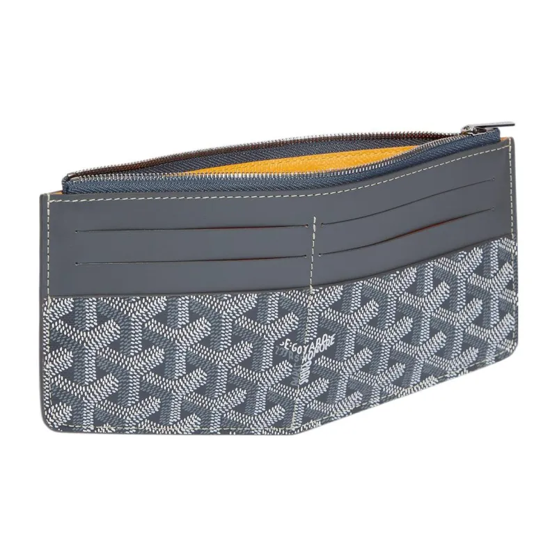 GOYARD Insert Louise Canvas With Leather Wallet Unisex Gray-2