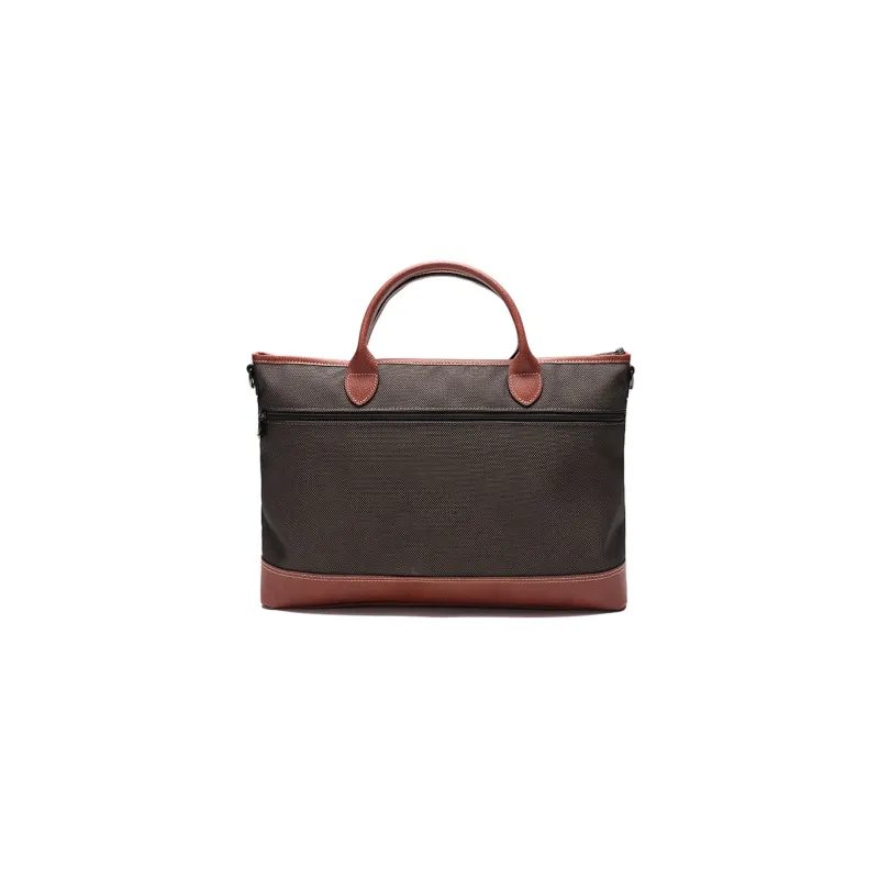 LONGCHAMP Boxford Cow Leather Briefcase Trumpets Men's Brown-2