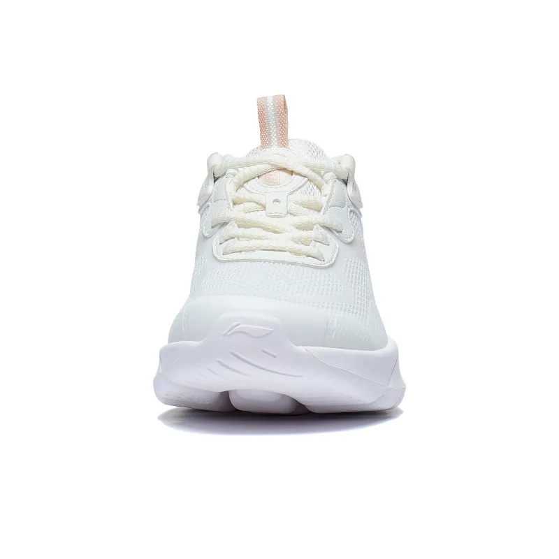 LiNing EasyFit Fle Cushioning Anti-Slip Wear-Resistant Breathability Low-Top Running Shoes Women's White Pink-3