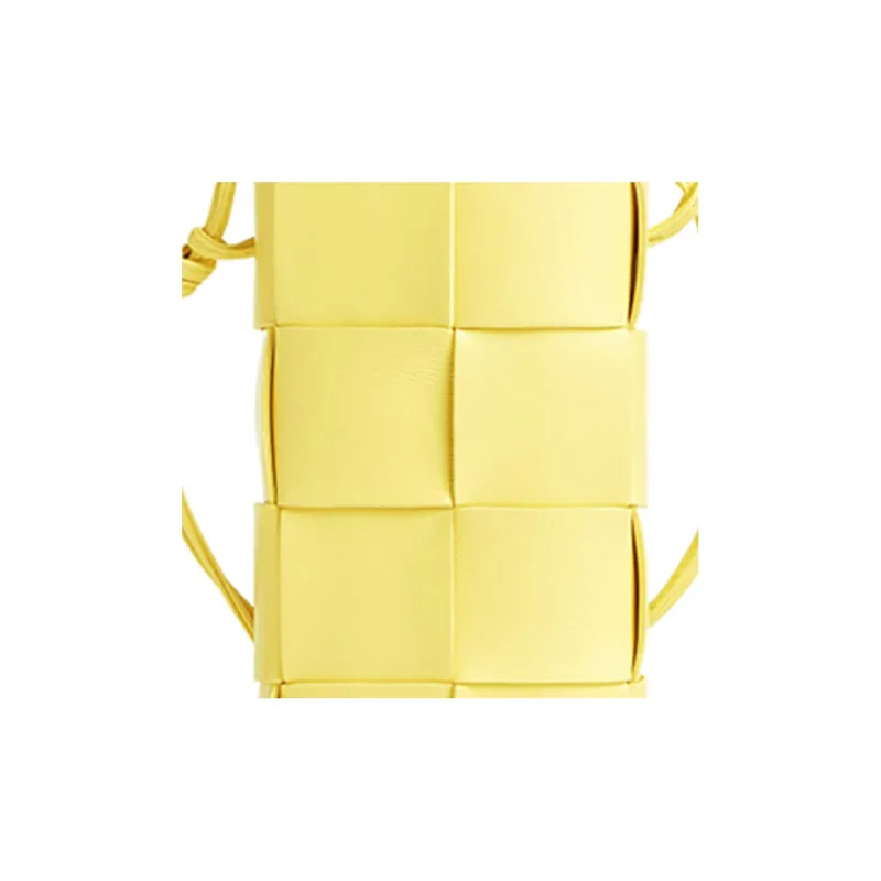 Bottega Veneta CASSETTE Cow Leather One Shoulder Crossbody Cell Phone Pouch Women's Jelly Yellow-3