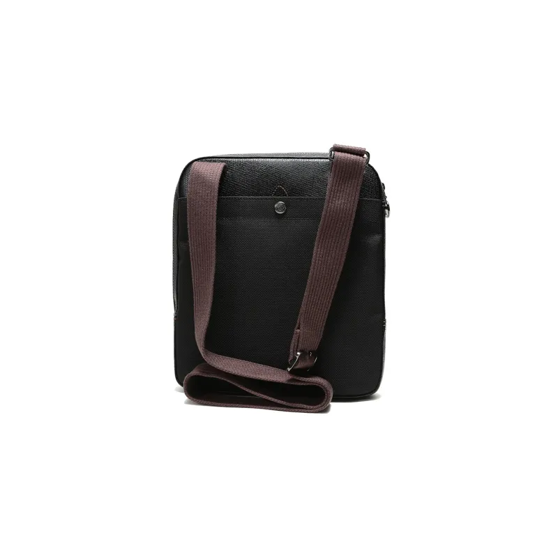 LONGCHAMP Boxford Fabric With Leather Shoulder Bag Crossbody Bag Men's Black-3