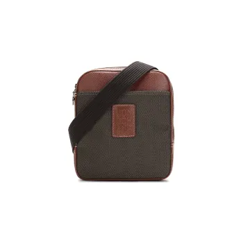 LONGCHAMP Boxford Cow Leather Trim Shoulder Bag Crossbody Bag Small Size Men's Brown
