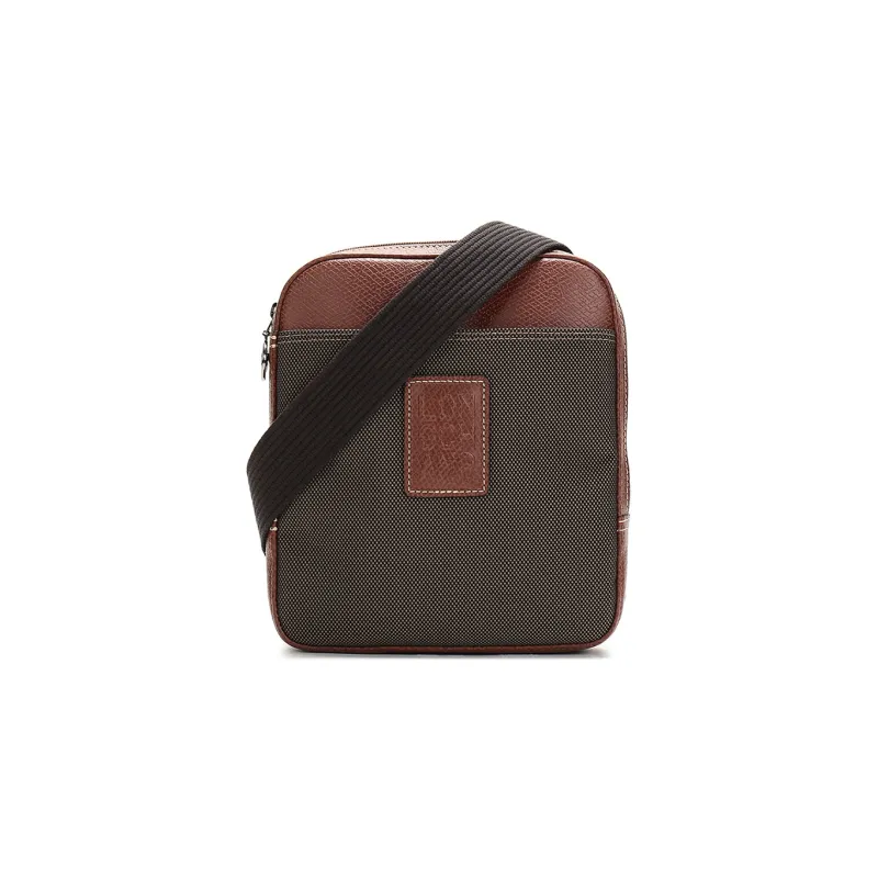 LONGCHAMP Boxford Cow Leather Trim Shoulder Bag, Crossbody Bag Trumpets Men's Brown-0