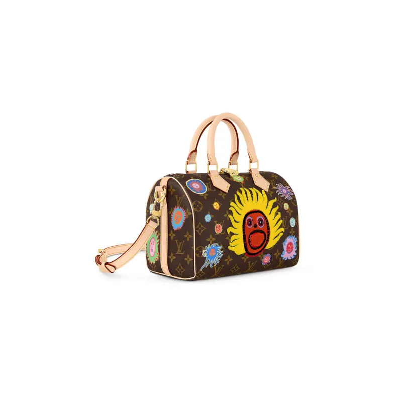 LOUIS VUITTON Lv X Yk Speedy Bandouliere 25 Face Print And Embroidery-1