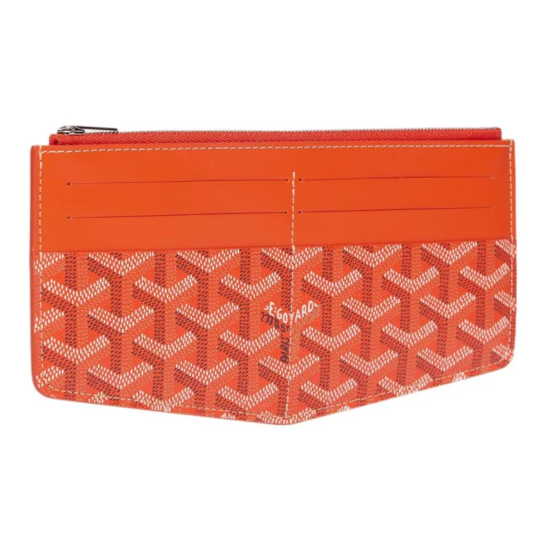 GOYARD Insert Louise Canvas With Leather Wallet Unisex Orange-1