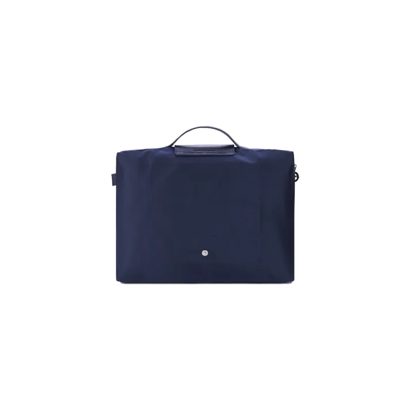 LONGCHAMP Le Pliage Green Cow Leather Canvas Bag Briefcase Men's Navy Blue-3
