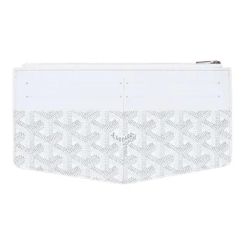 GOYARD Insert Louise Canvas With Leather Wallet Unisex White