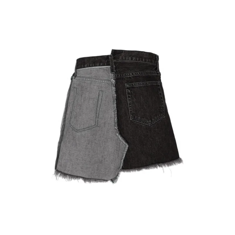 Charlie Luciano Denim Short Skirts Women's Black-2