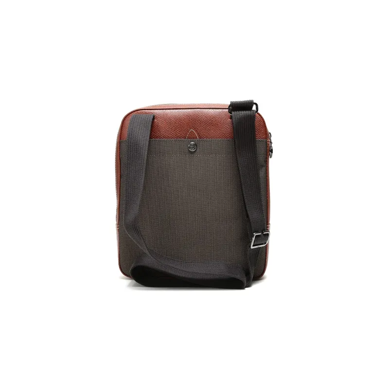 LONGCHAMP Boxford Fabric With Leather Messenger Bag Crossbody Bag Shoulder Bag Men's Brown-3