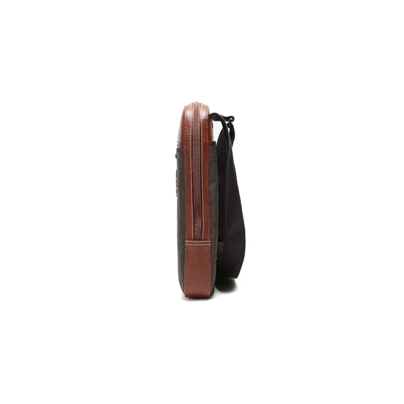 LONGCHAMP Boxford Fabric With Leather Messenger Bag Crossbody Bag Shoulder Bag Men's Brown-2