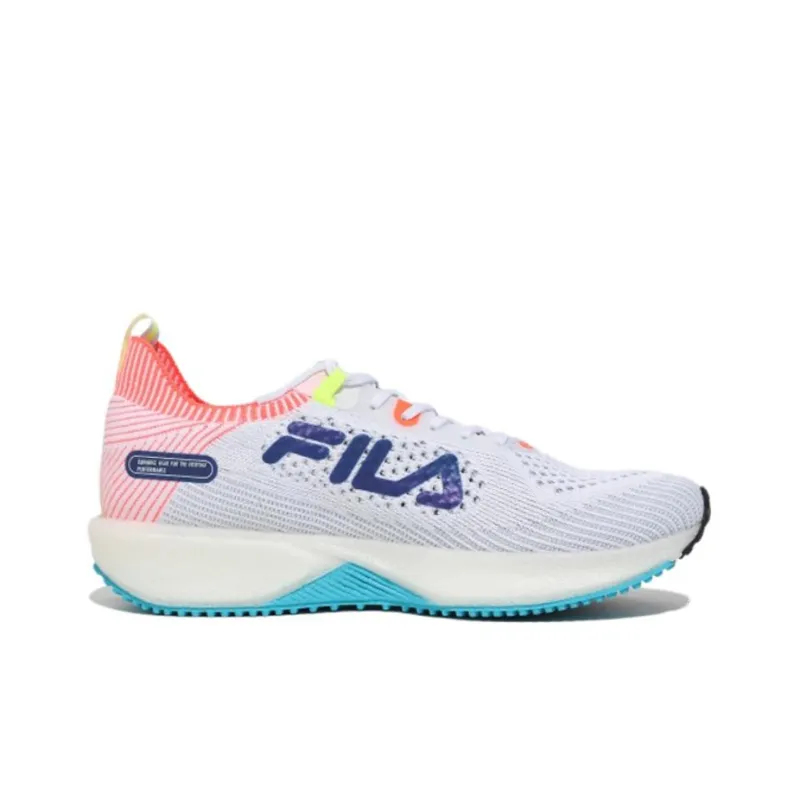 FILA Float Prime Abrasion Resistant Breathable Low Top Running Shoes Men's White Red-1