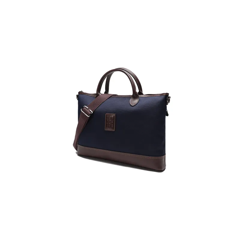 LONGCHAMP Boxford Large Cow Leather Briefcases Small Size Men's Blue-1
