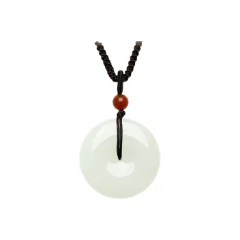 Qing Yi Hetian Jade Pendants Unisex Pale Greenish White Jade