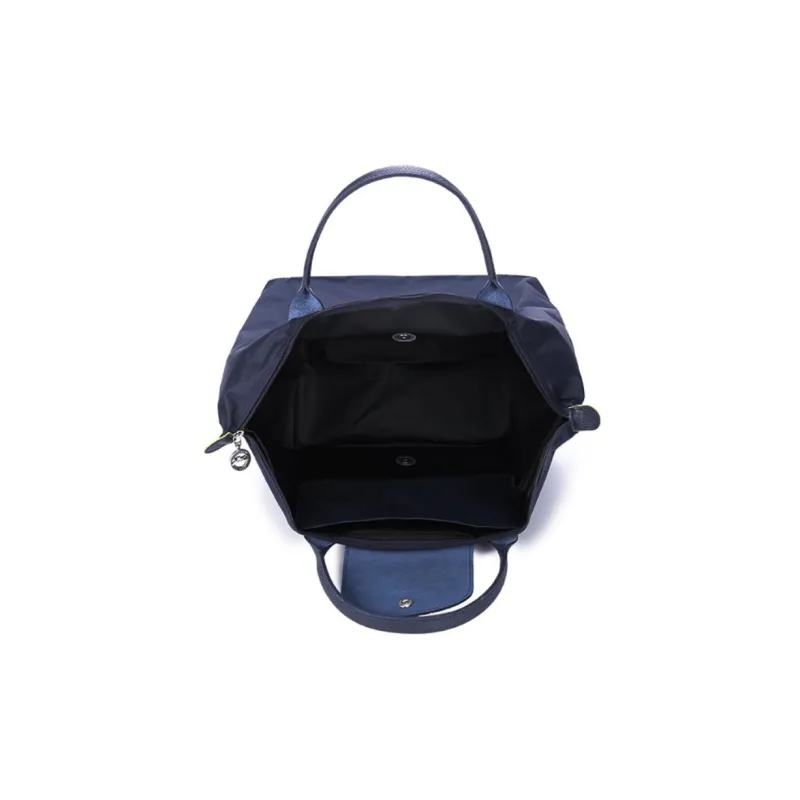 LONGCHAMP Le Pliage Green Canvas Dumpling Bag, Shoulder Bag, Crossbody Bag, Handbag Medium Size Women's Sea Blue-4