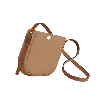 HERMES Togo Calfskin With Hunter Cow Leather Crossbody Bag, Shoulder Bag Women's