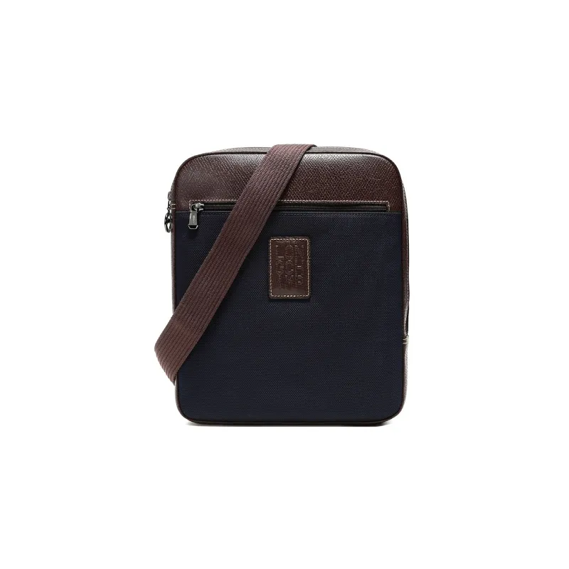 LONGCHAMP Boxford Fabric With Leather Crossbody Bag Shoulder Bag Men's Dark Blue-0