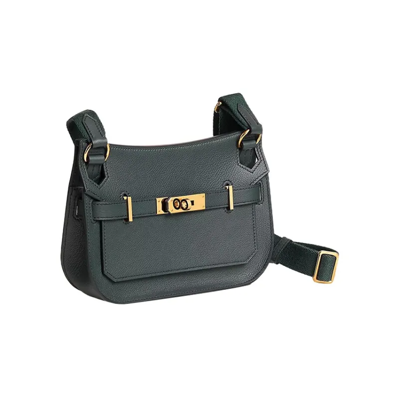 HERMES Jypsiere Evercolor Calfskin Shoulder Bag, Crossbody Bag Mini Women's Rousseau Green/Cypress Cyan-1