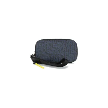 LONGCHAMP Le Pliage Cow Leather Clutches Wallets Unisex Black Navy Blue