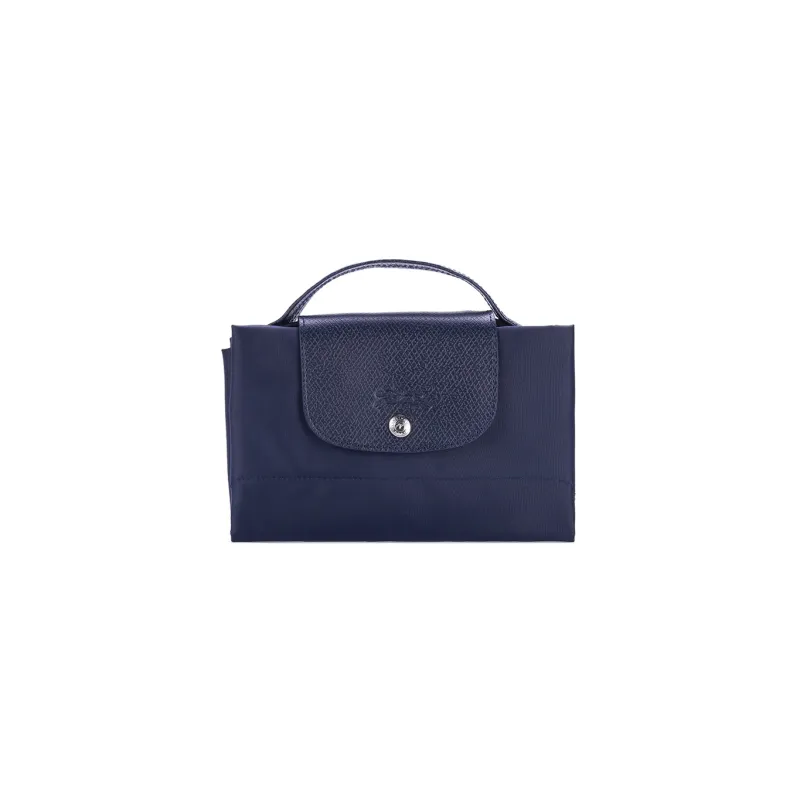 LONGCHAMP Le Pliage Green Cow Leather Canvas Bag Briefcase Men's Navy Blue-6