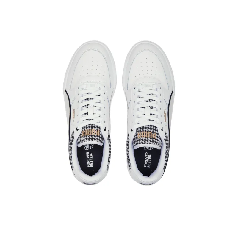 PUMA Caven Dime Houndstooth 'White Black Gold'-3