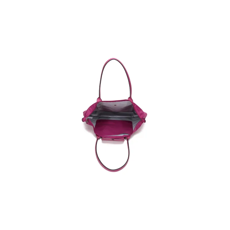 LONGCHAMP Le Pliage Club Nylon Fabric Crossbody Handbag, Shoulder Bag Trumpets Women's Fuchsia-5
